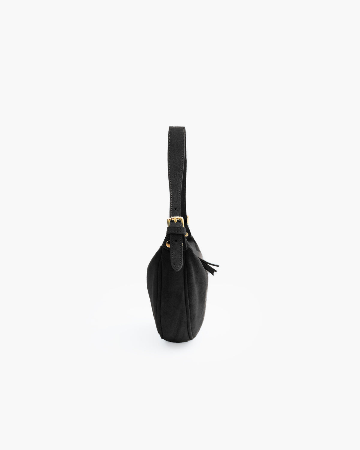 Borsa in suede RACHEL MIGNON nera - LOVING BAGS