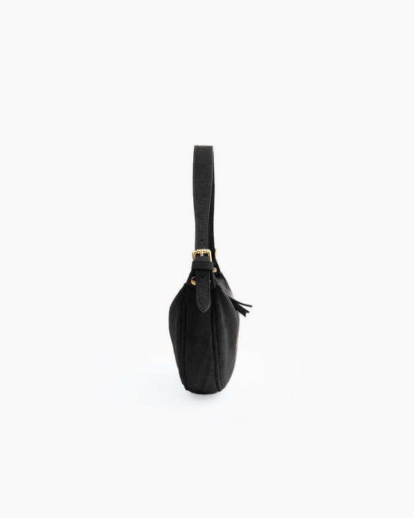 Borsa in suede RACHEL MIGNON nera - LOVING BAGS