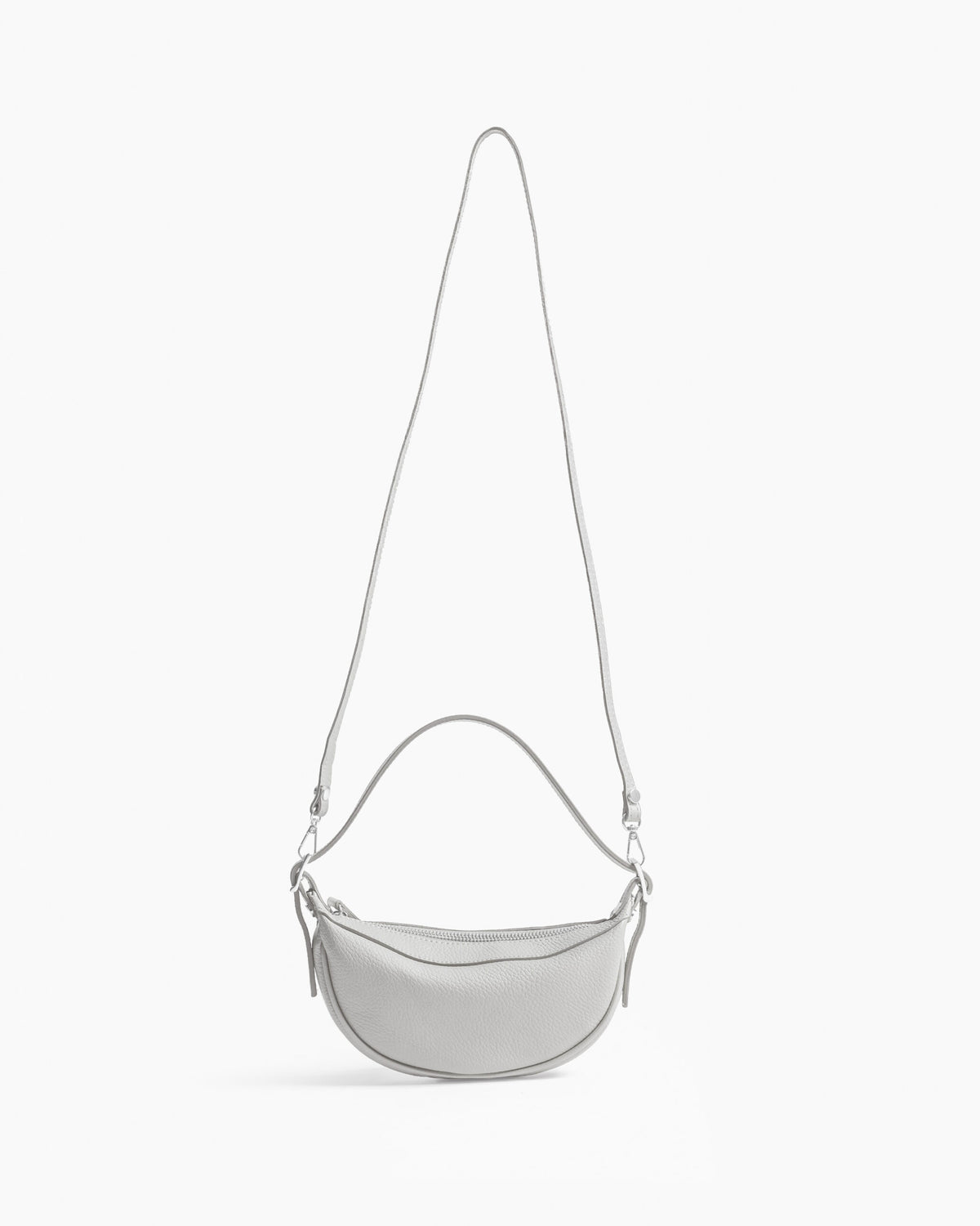 Borsa in pelle RACHEL NANO grigio perla - LOVING BAGS