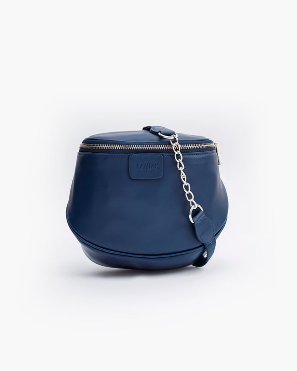 Baby ISABELLA borsa in pelle BLU NAVY - LOVING BAGS