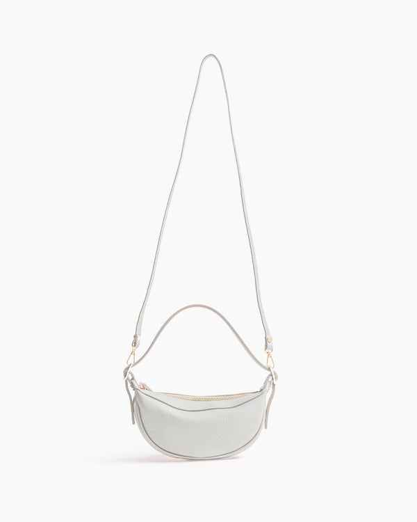 Borsa in pelle RACHEL NANO grigio perla - LOVING BAGS