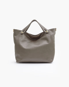 Borsa in pelle OLIVIA tortora - LOVING BAGS