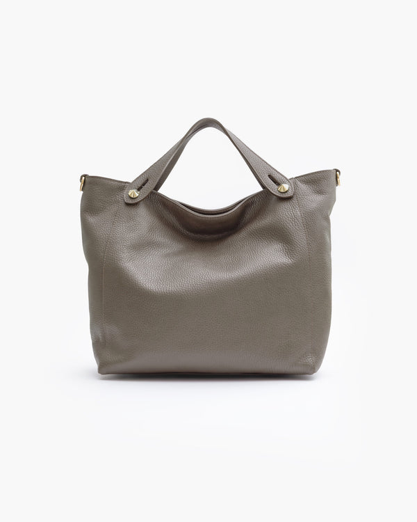 Borsa in pelle OLIVIA tortora - LOVING BAGS