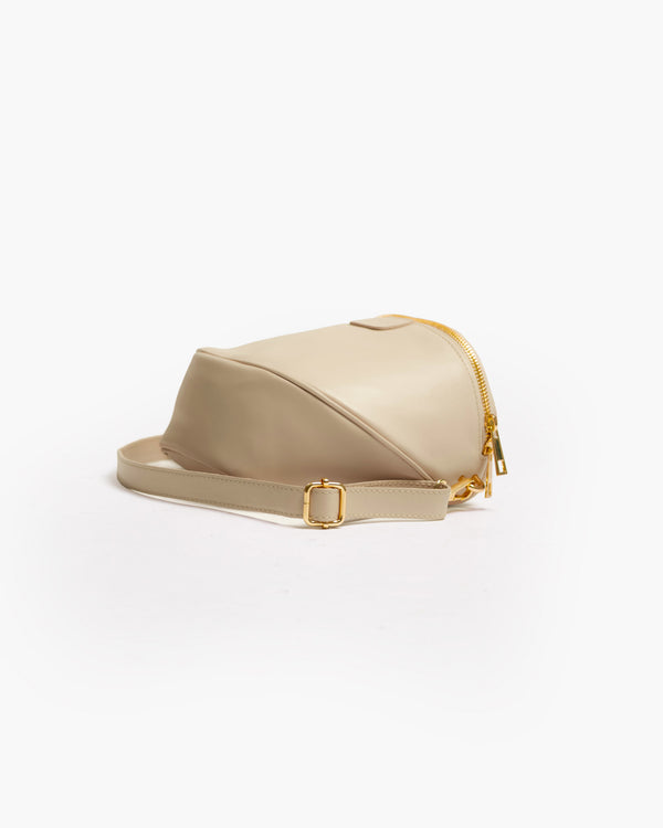 Baby ISABELLA con tracolla in pelle NUDE - LOVING BAGS
