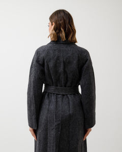 Cappotto in lana con cintura - L12508  INC