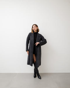 Cappotto in lana con cintura - L12508  INC