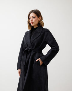 Cappotto in lana con cintura - L12508  INC