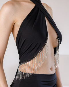 Coord-set in lycra con strass - 23S25029 slc