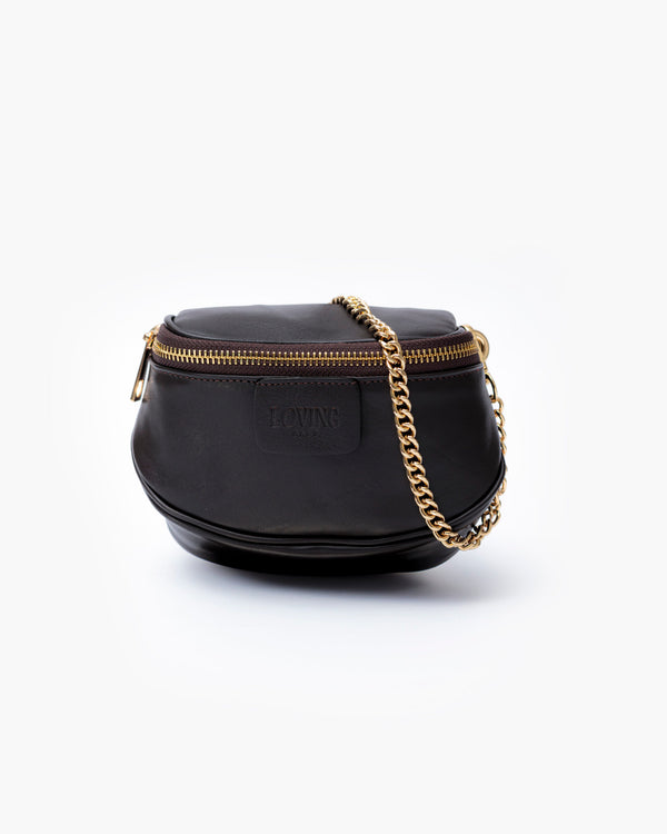 Micro ISABELLA in pelle MARRONE - LOVING BAGS