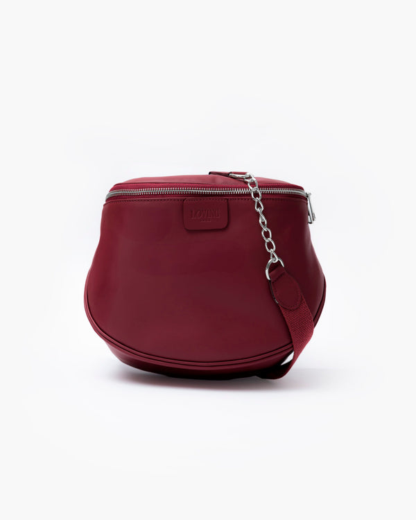Borsa ISABELLA in pelle BORDEAUX - LOVING BAGS