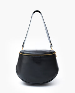 Tracolla in pelle NERA - LOVING BAGS