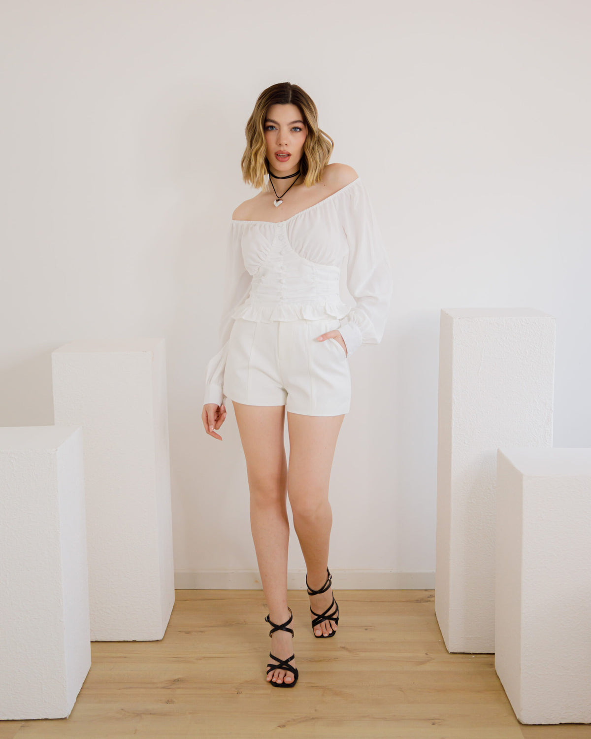 Shorts con cintura - 11499