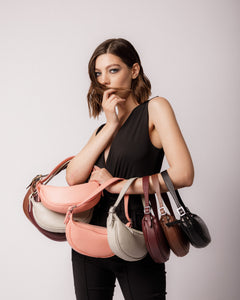 Borsa in pelle RACHEL NANO grigio perla - LOVING BAGS