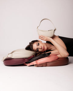 Borsa in pelle RACHEL MIGNON grigio perla - LOVING BAGS