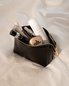 Beauty case in pelle NOAH - nero