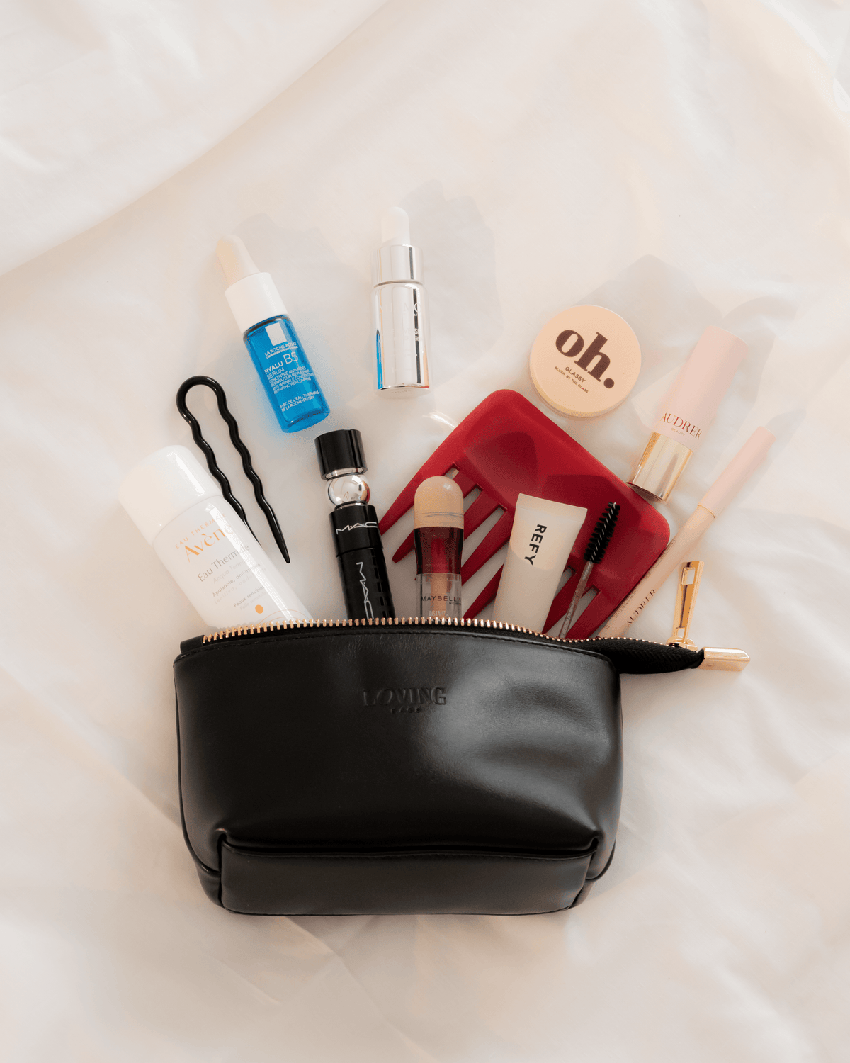 Beauty case in pelle NOAH - nero