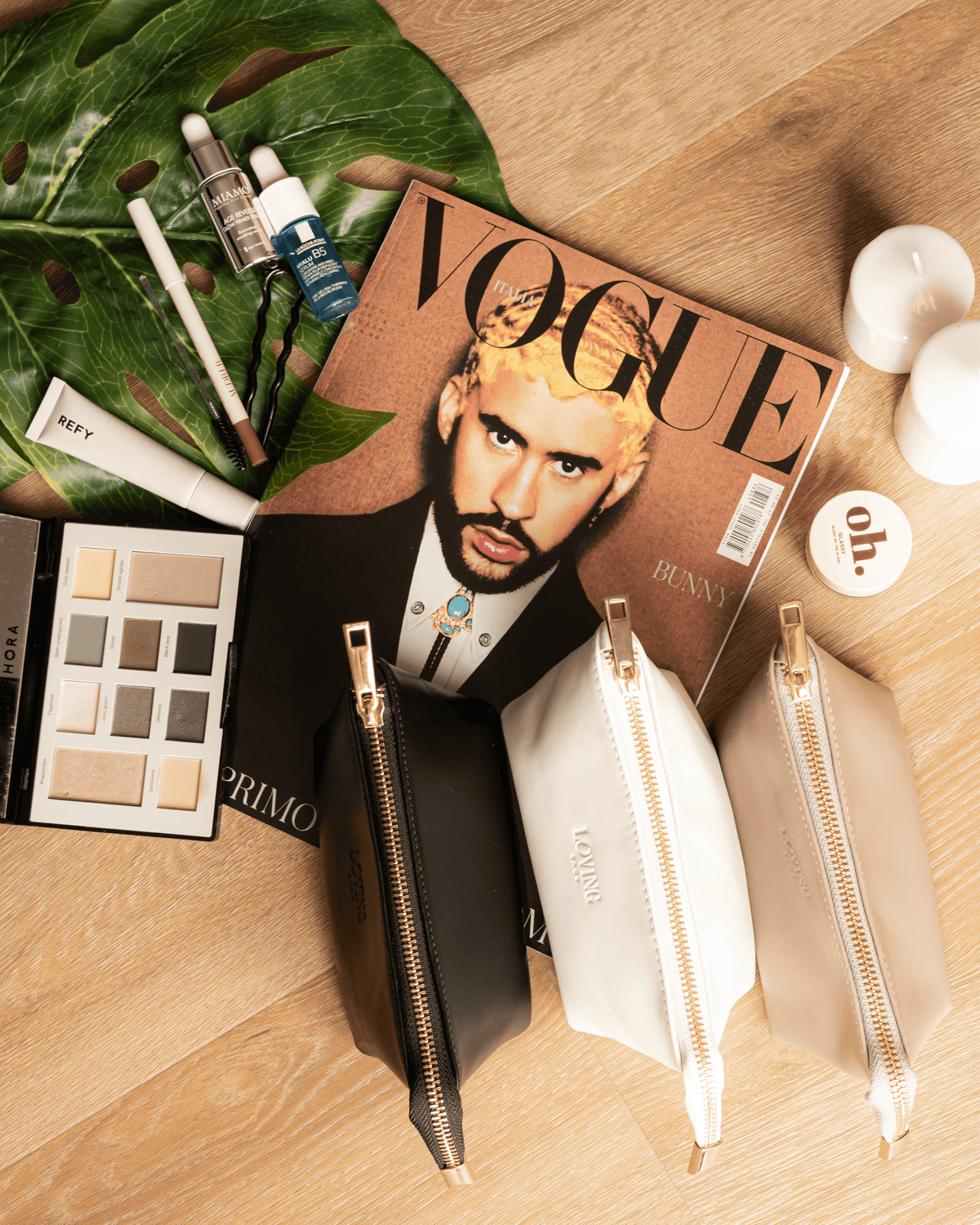 Beauty case in pelle NOAH - nero
