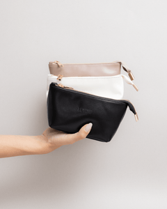Beauty case in pelle NOAH - nero