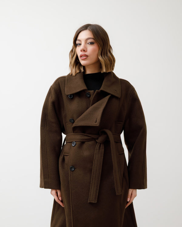 Cappotto in lana doppio petto - 25137