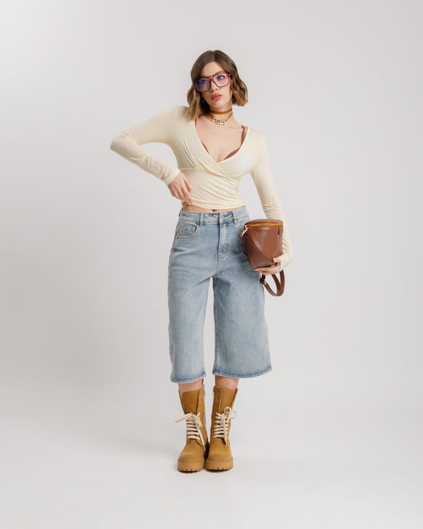Bermuda denim blu - 8855