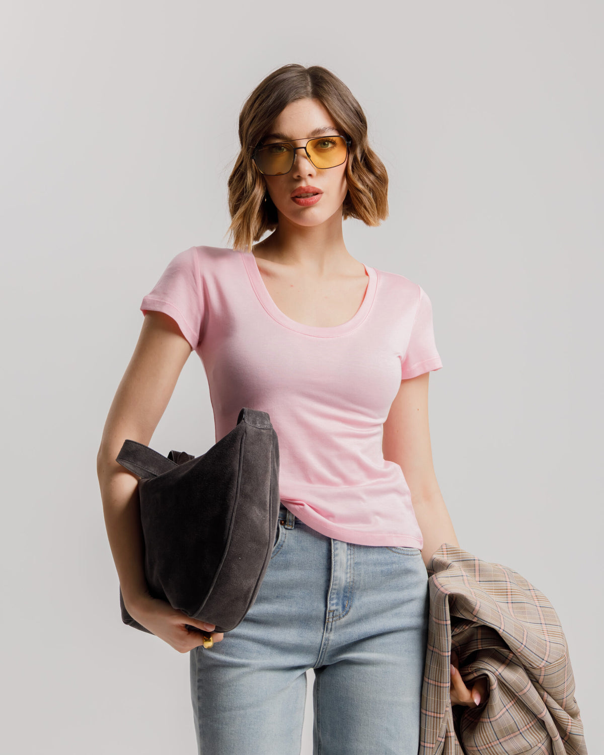 T-shirt in seta - H13278