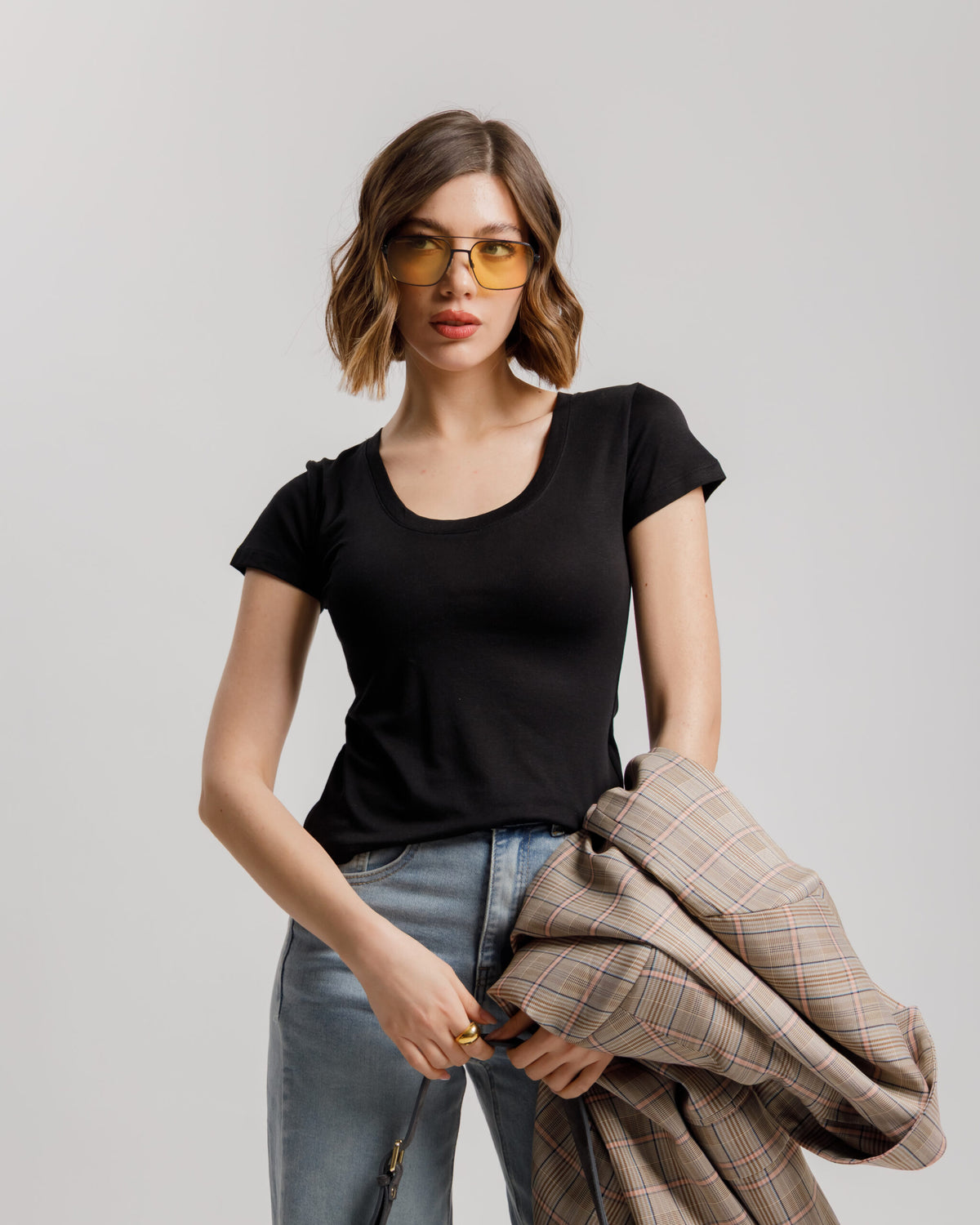 T-shirt in seta - H13278