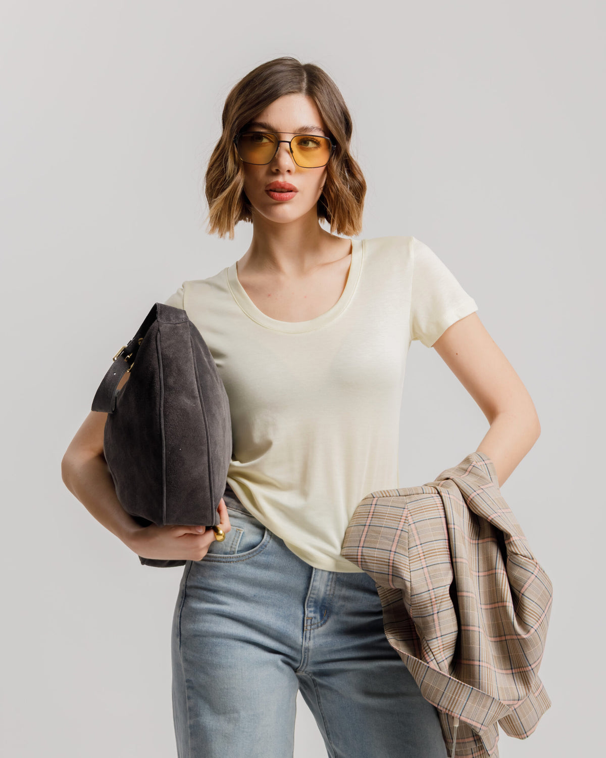 T-shirt in seta - H13278