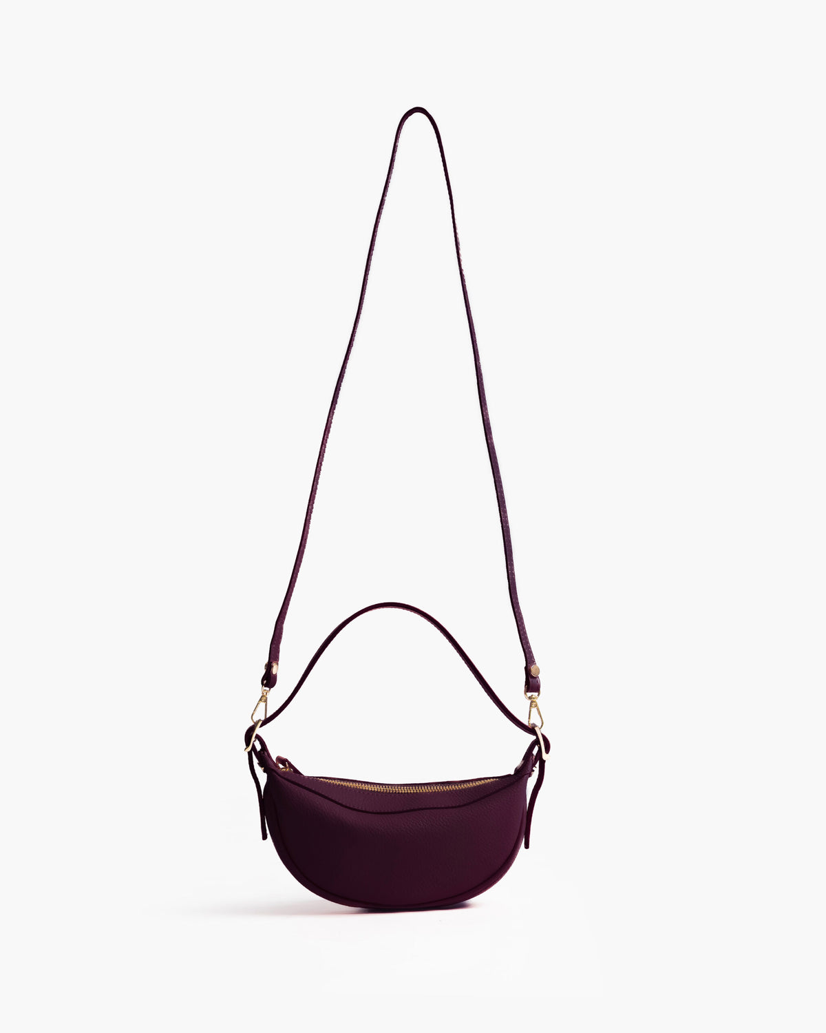 Borsa in pelle RACHEL NANO bordeaux - LOVING BAGS