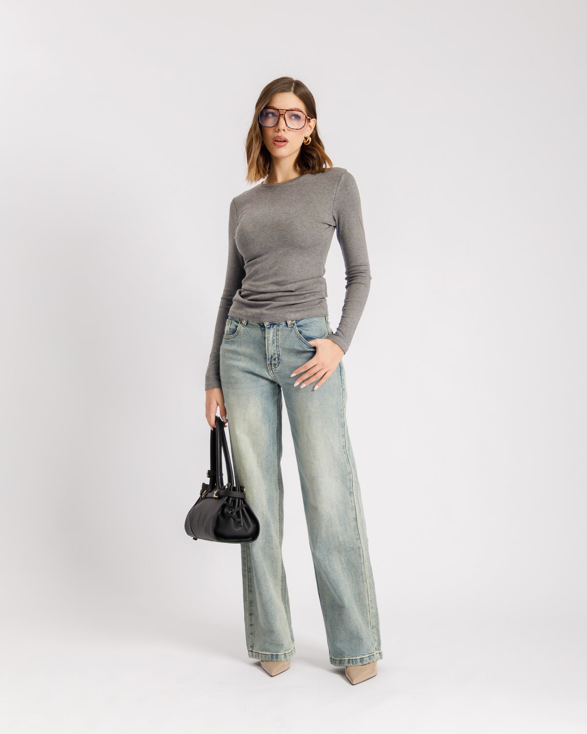 Maglia basic girocollo - CHF8158
