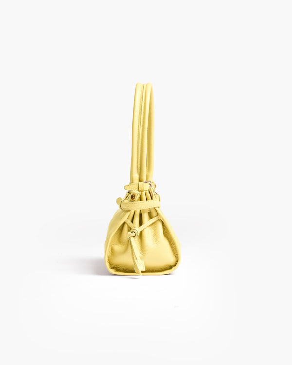 Borsa in pelle VIVIENNE giallo vaniglia - LOVING BAGS