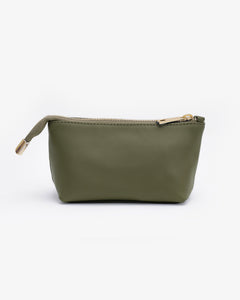 Beauty case in pelle NOAH - VERDE OLIVA
