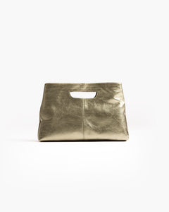 Borsa in pelle BABY GRACE METAL platino - LOVING BAGS