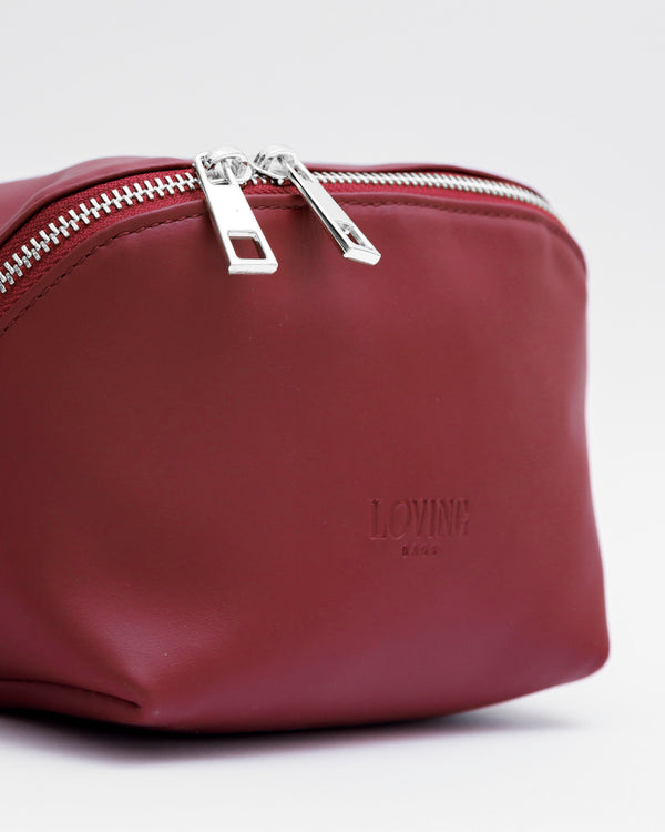 Borsa in pelle ALMA bordeaux - LOVING BAGS