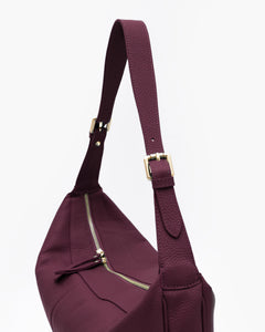 Borsa in pelle RACHEL bordeaux - LOVING BAGS