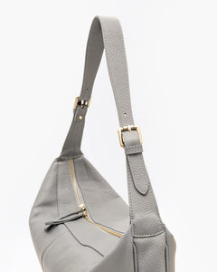 Borsa in pelle RACHEL grigio perla - LOVING BAGS