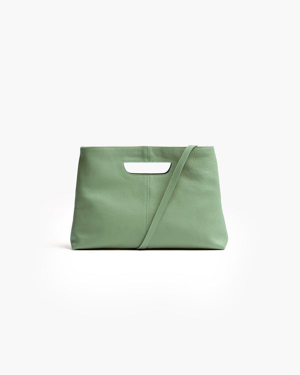 Borsa in pelle BABY GRACE verde salvia - LOVING BAGS