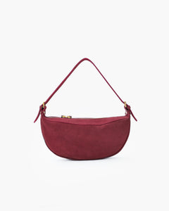 Borsa in suede RACHEL MIGNON bordeaux - LOVING BAGS