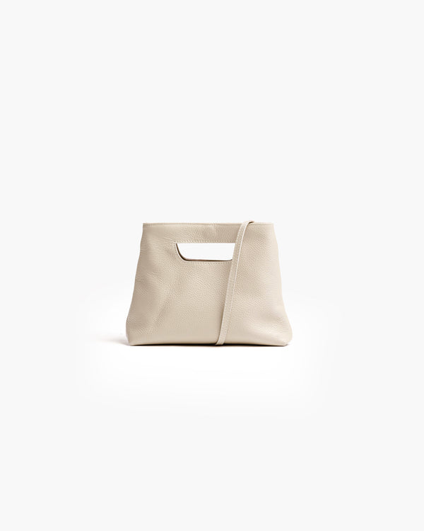 Borsa in pelle NANO GRACE latte - LOVING BAGS