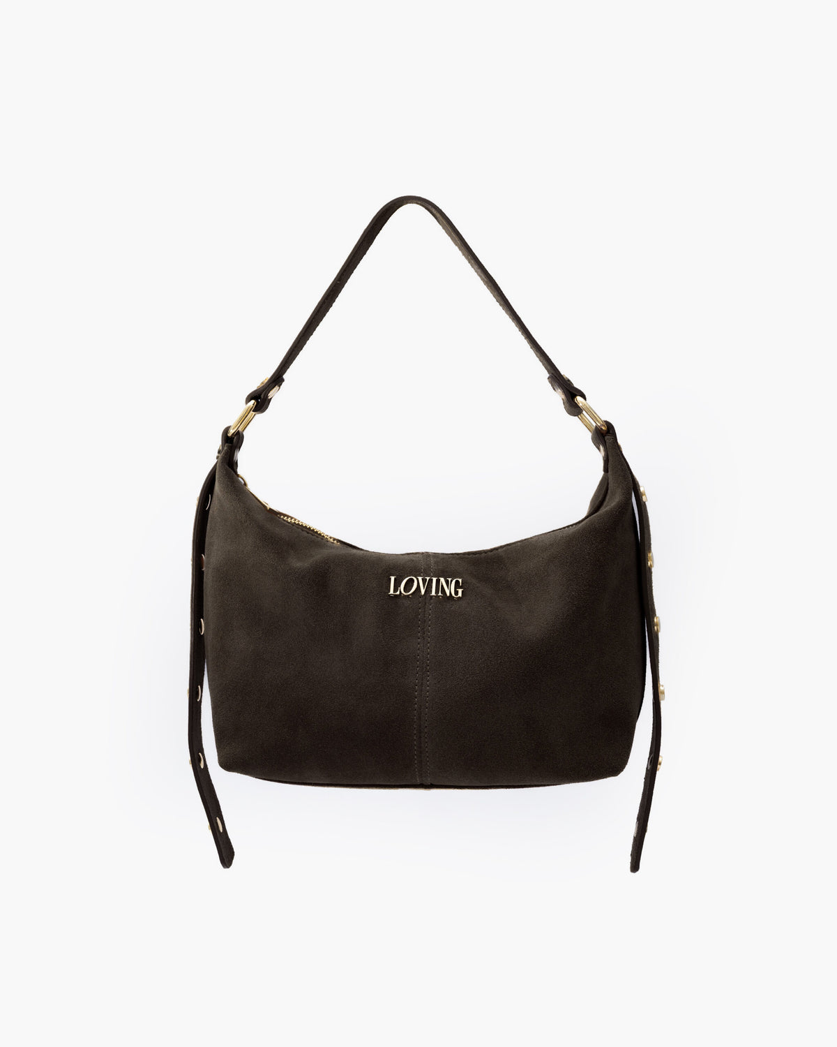 Carrie suede TESTA DI MORO - LOVING BAGS