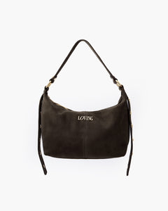 Carrie suede TESTA DI MORO - LOVING BAGS