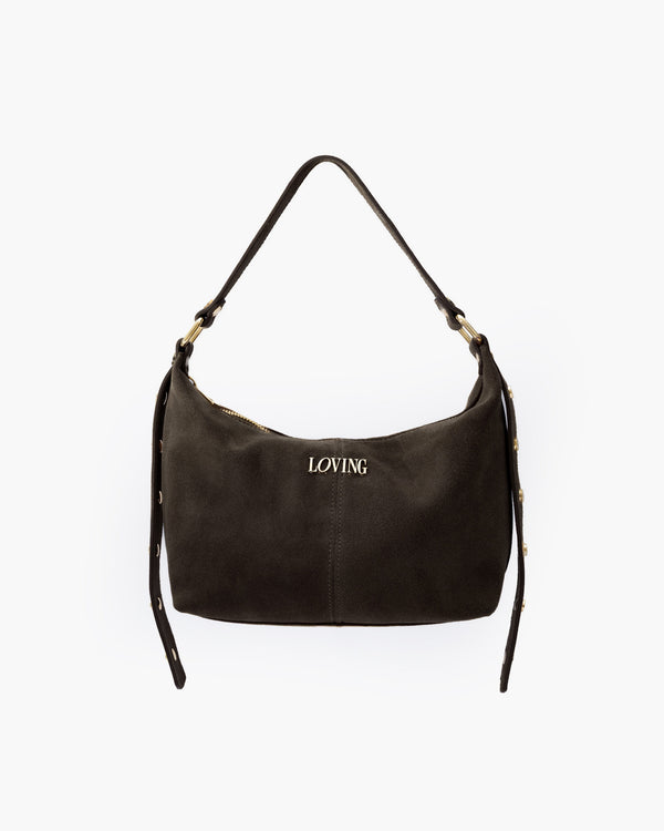 Carrie suede TESTA DI MORO - LOVING BAGS