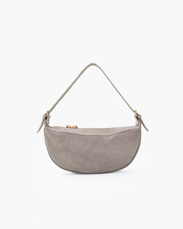 Borsa in suede RACHEL MIGNON tortora - LOVING BAGS