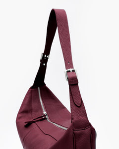 Borsa in pelle RACHEL bordeaux - LOVING BAGS