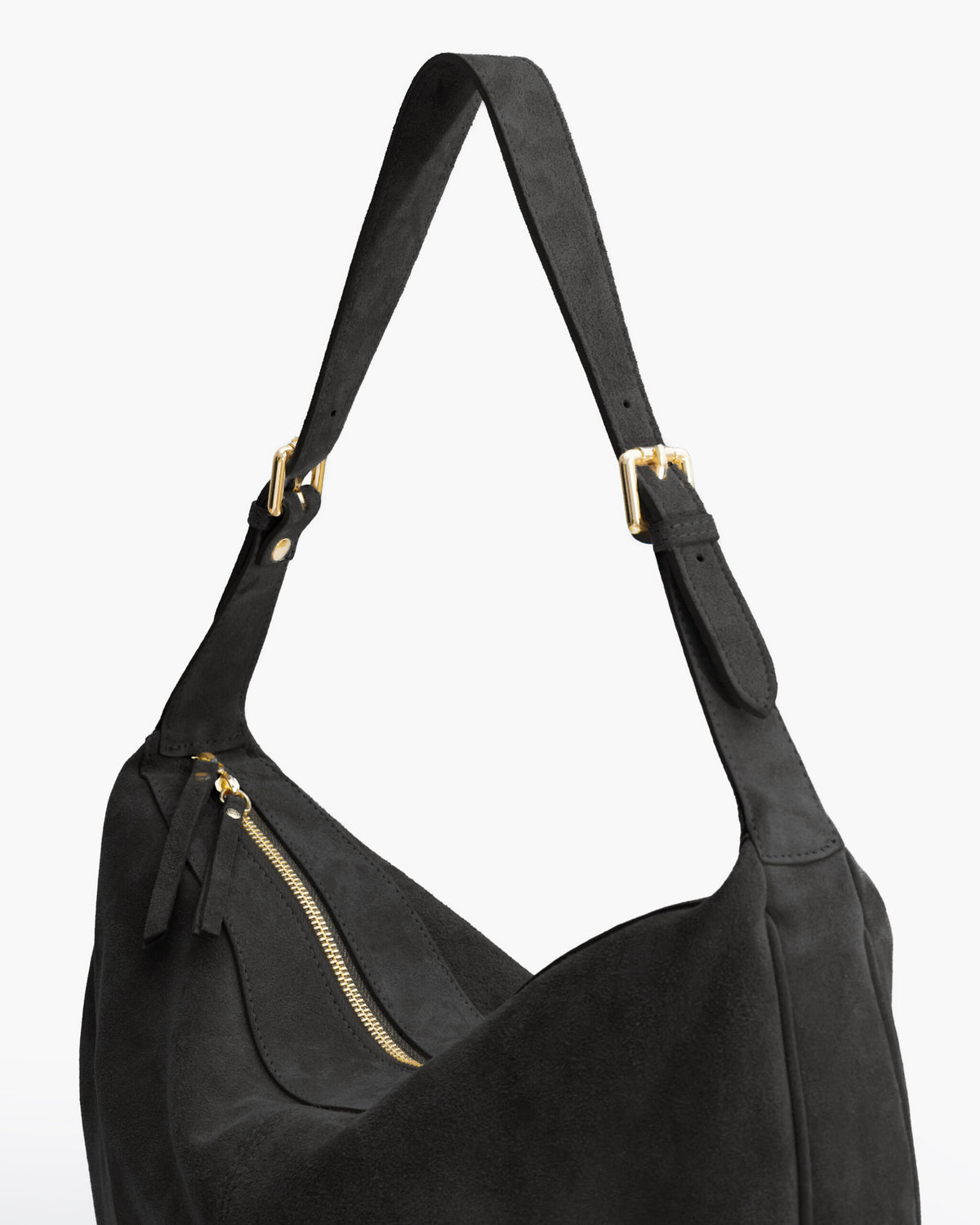 Borsa in suede RACHEL grigio cenere - LOVING BAGS