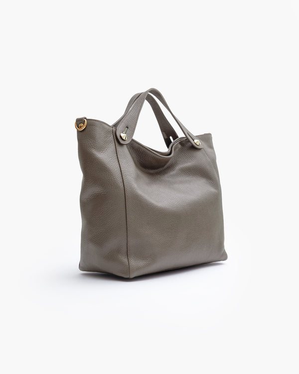 Borsa in pelle OLIVIA tortora - LOVING BAGS