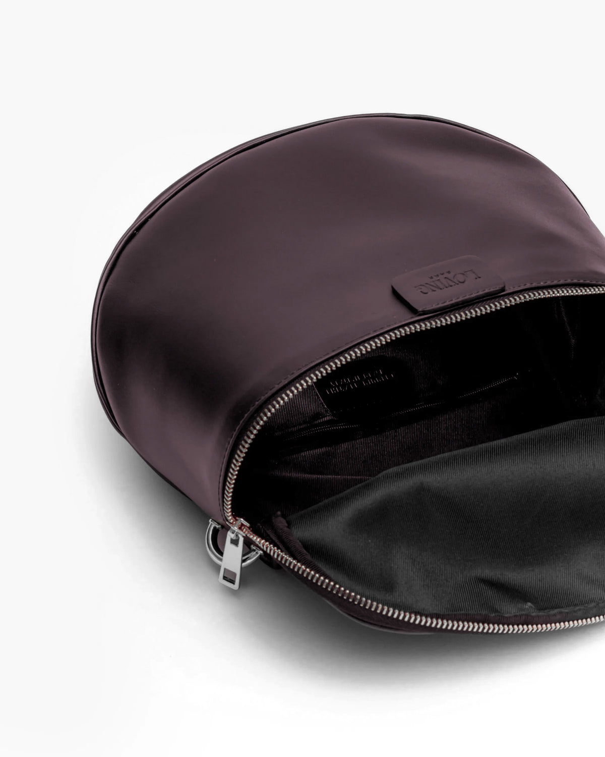 Borsa ISABELLA con tracolla in pelle PRUGNA - LOVING BAGS