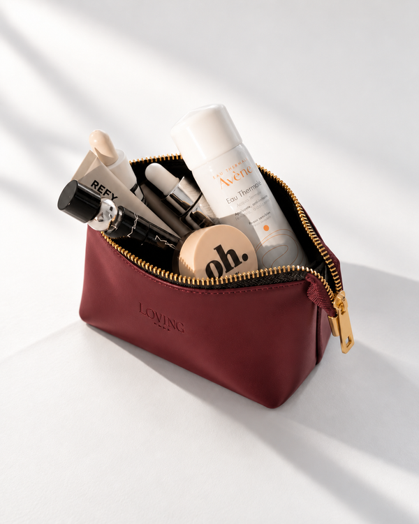 Beauty case in pelle NOAH - BORDEAUX