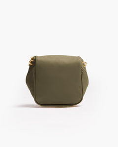 Baby ISABELLA con tracolla in pelle VERDE OLIVA - LOVING BAGS