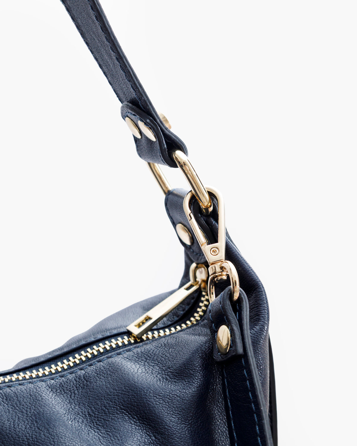 Borsa in pelle CARRIE blu - LOVING BAGS