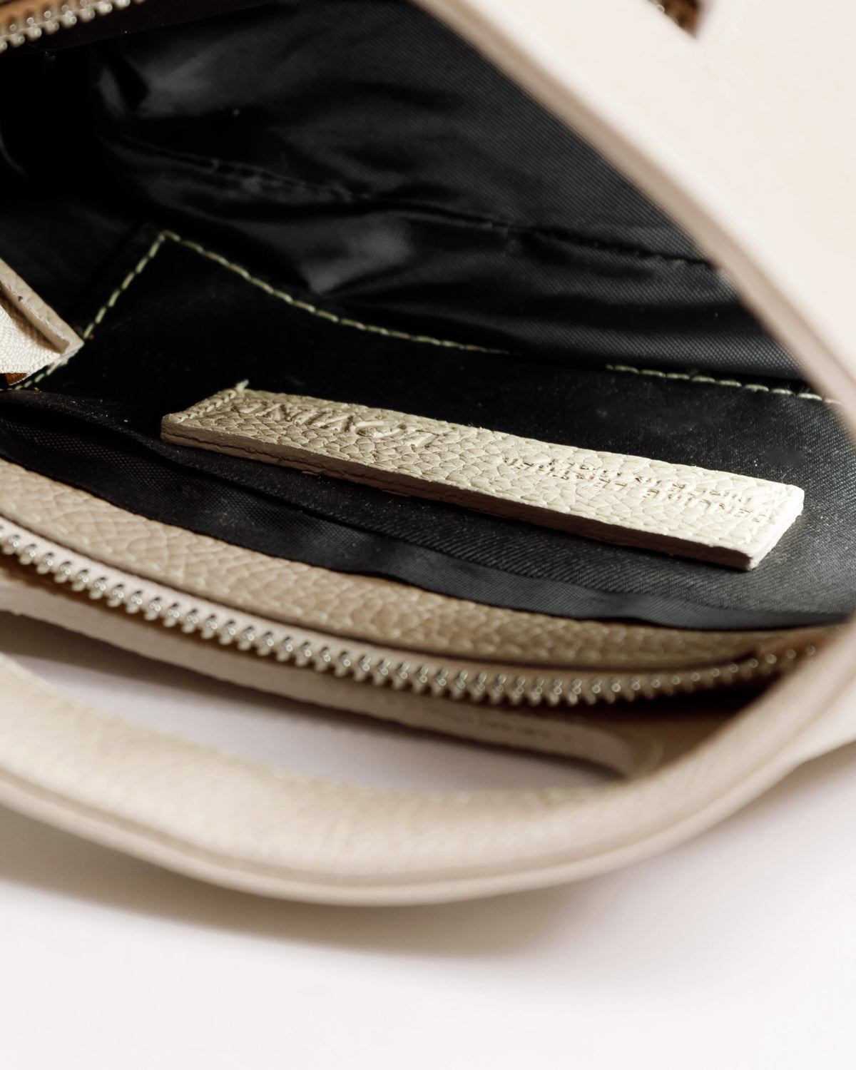 Borsa in pelle NANO GRACE latte - LOVING BAGS